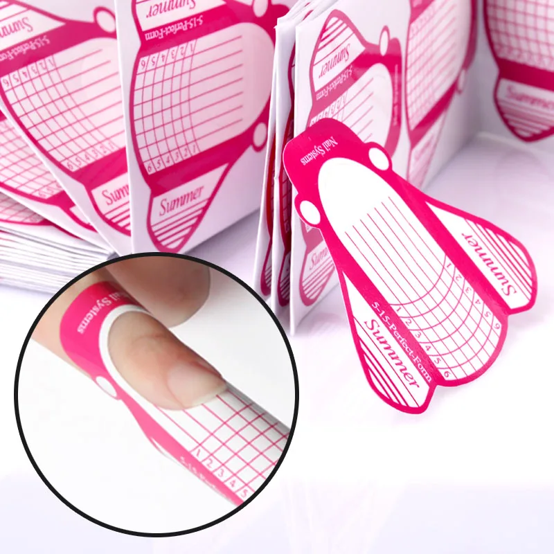 100 Pcs Nail Art lalic Tips Extension Forms Guide French Rose DIY Tool Acrylic UV Gel paper
100 Pcs Nail Art lalic Tips Extension Forms Guide French Rose DIY Tool Acrylic UV Gel paper