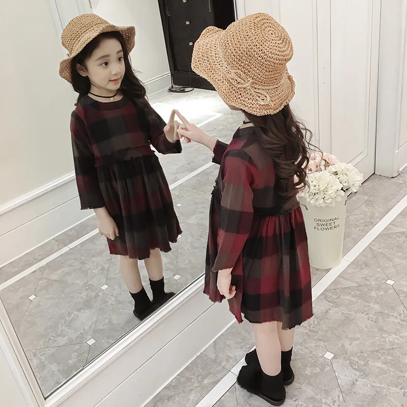 Children girl plaid long sleeved dress big girls spring cotton fashion dresses for kids clothes 4-14T
Children girl plaid long sleeved dress big girls spring cotton fashion dresses for kids clothes 4-14T