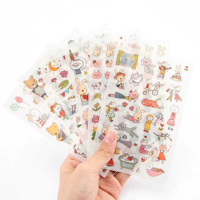 6 Sheets/Pack Miss Cat Decoration Scrapbooking Stickers Transparent PVC Stationery Planner Stickers 
6 Sheets/Pack Miss Cat Decoration Scrapbooking Stickers Transparent PVC Stationery Planner Stickers