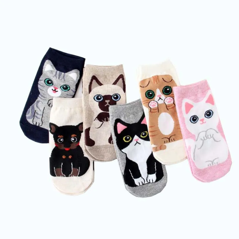 6 Pairs Women Cartoon Socks Lovely Cat Animal Pattern Short Sock Lady And Woman's Novelty Casual Funny Ankle Cotton Socks Female
6 Pairs Women Cartoon Socks Lovely Cat Animal Pattern Short Sock Lady And Woman's Novelty Casual Funny Ankle Cotton Socks Female