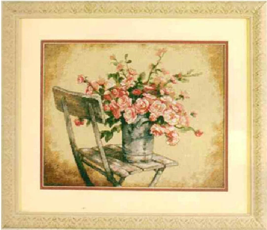 Counted Cross Stitch Roses On White Chair 14ct Embroidery Flowers and Plants Elegant Restaurant Decoration
Counted Cross Stitch Roses On White Chair 14ct Embroidery Flowers and Plants Elegant Restaurant Decoration