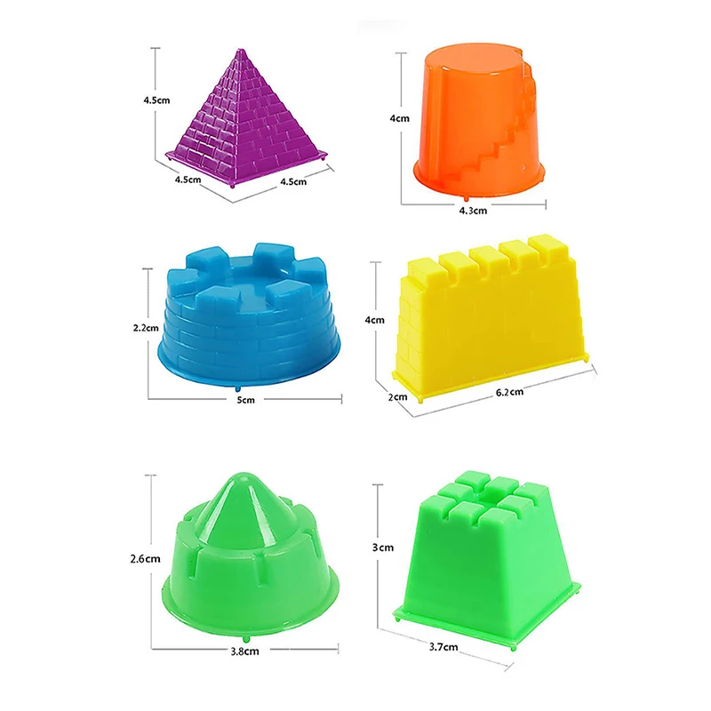 6pcs/set Castle Sand Clay Mold Portable Baby Children Kids Educational Mould Toys Building Sights Sandcastle Beach Sand Toys
6pcs/set Castle Sand Clay Mold Portable Baby Children Kids Educational Mould Toys Building Sights Sandcastle Beach Sand Toys