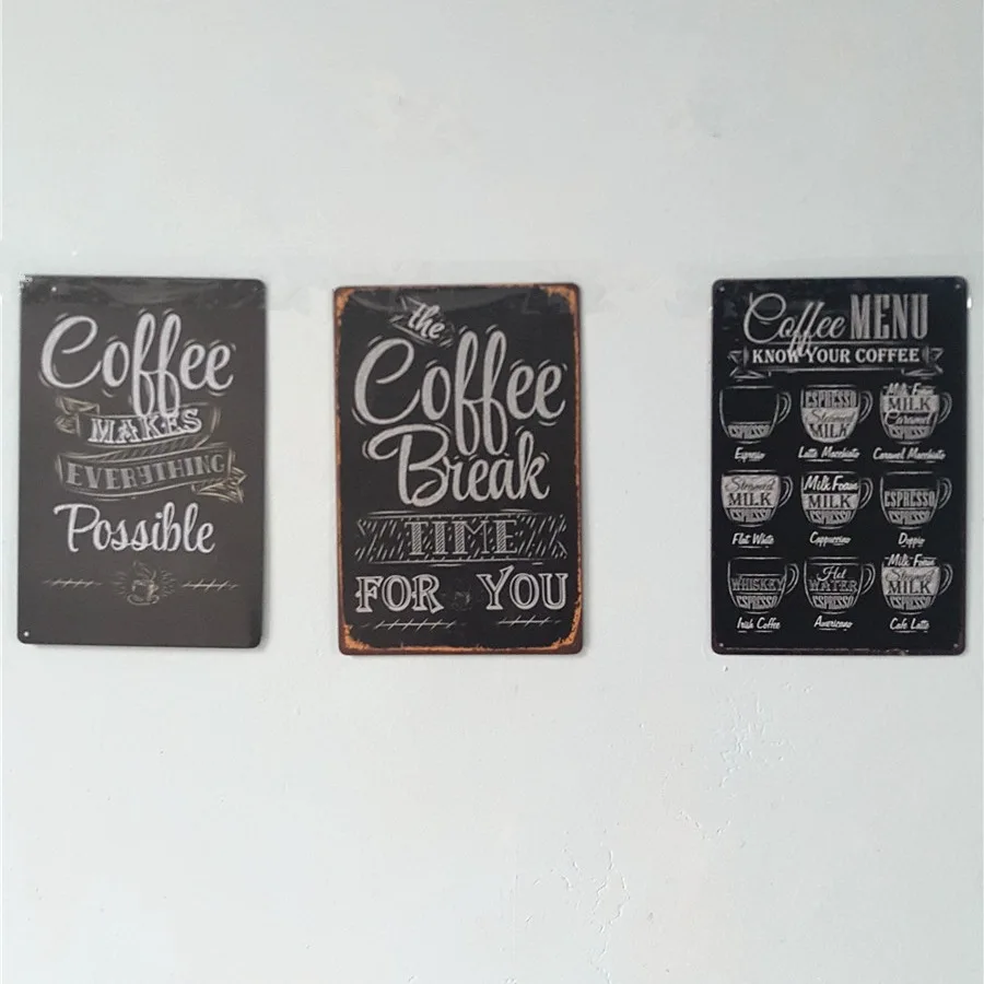 Фото Кофе дизайн украшения Винтаж дом Art License плакат для кафе бар - купить