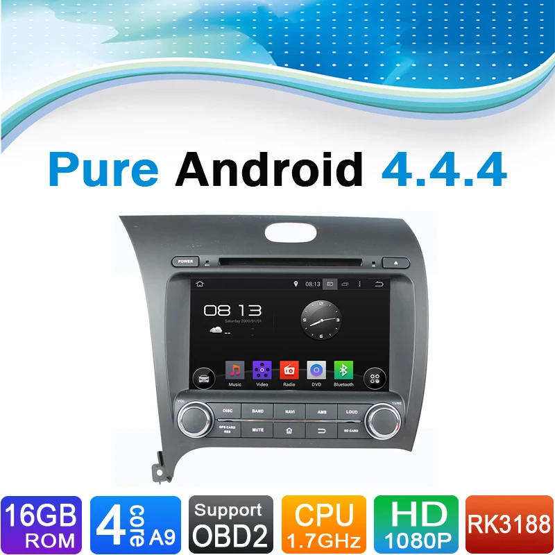 Чистый Android 4.4.4 автомобильный DVD GPS-навигатор для CERATO/K3/FORTE (2013-2014)
Чистый Android 4.4.4 автомобильный DVD GPS-навигатор для CERATO/K3/FORTE (2013-2014)