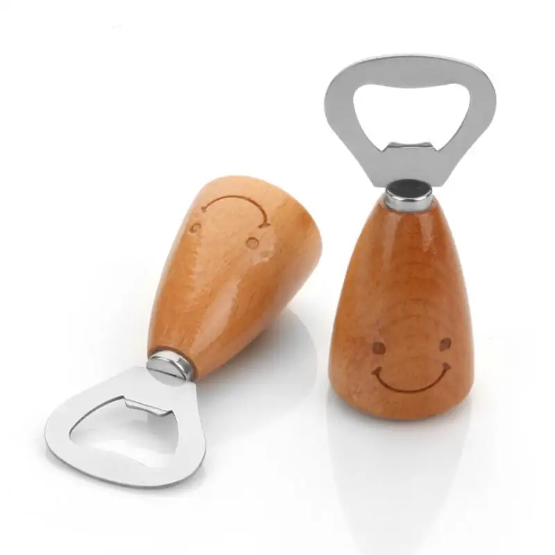 Creative Sweet Smiling Face Wooden Handle Bottle Opener Stainless Steel Beer Opener Tools Kitchen Accessories LX4486
Creative Sweet Smiling Face Wooden Handle Bottle Opener Stainless Steel Beer Opener Tools Kitchen Accessories LX4486