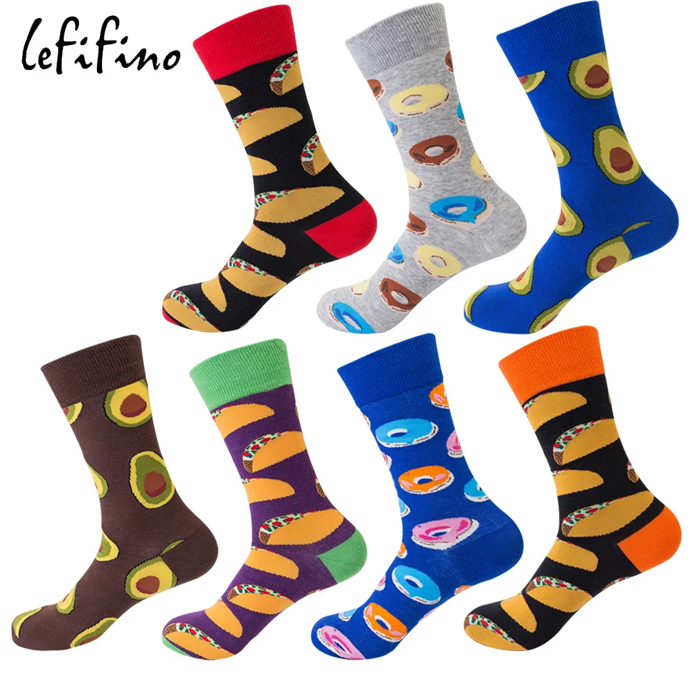 New Fashion Cotton Men's Socks Creative Jacquard Avocado Donut Mexican Burritos Hamburger Funny Food Crew Facny Socks Ne71640
New Fashion Cotton Men's Socks Creative Jacquard Avocado Donut Mexican Burritos Hamburger Funny Food Crew Facny Socks Ne71640