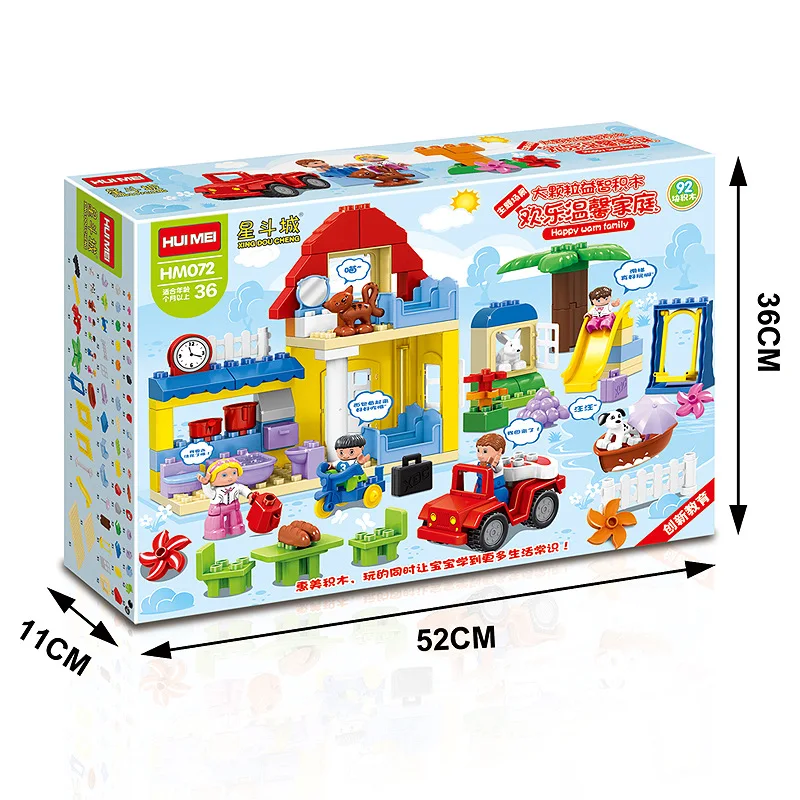 HM072 92pcs large particles Building Blocks family time without box Compatible With Legoe Duploo Toys toys for children
HM072 92pcs large particles Building Blocks family time without box Compatible With Legoe Duploo Toys toys for children