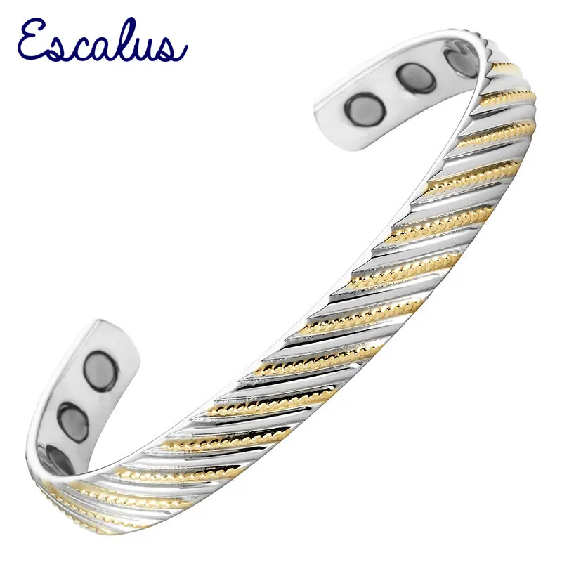 Escalus 2-Tone Gold Silver Plating Powerful Magnetic Copper Bracelet Bio Healing Bangle Unisex Wristband Charm
Escalus 2-Tone Gold Silver Plating Powerful Magnetic Copper Bracelet Bio Healing Bangle Unisex Wristband Charm