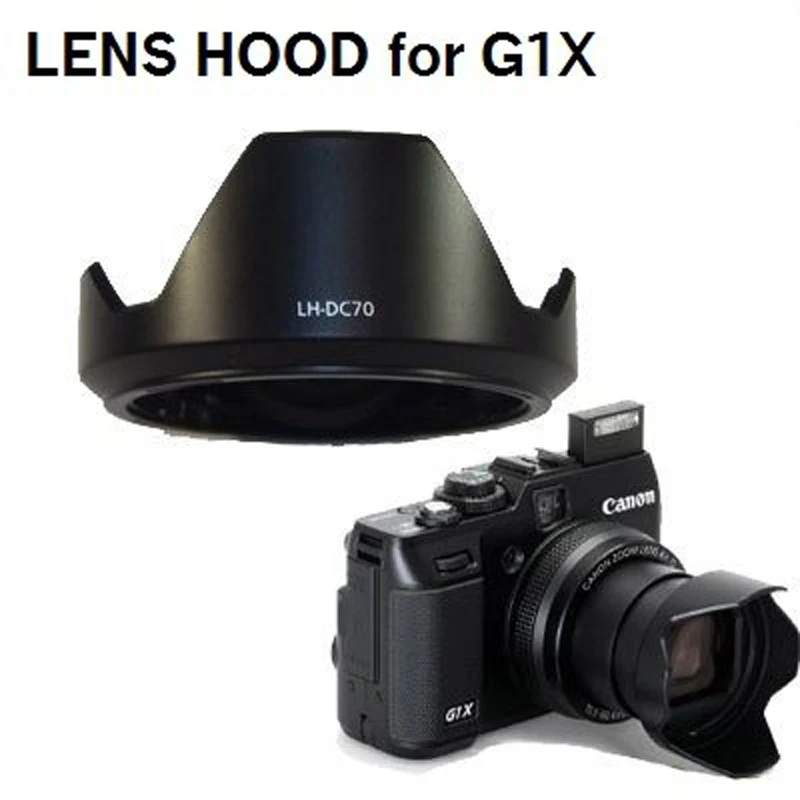 JUST NOW LH-DC70 HARD PLASTIC Bayonet Lens Hood for CANON PowerShot G1X GX1 Cameras
JUST NOW LH-DC70 HARD PLASTIC Bayonet Lens Hood for CANON PowerShot G1X GX1 Cameras