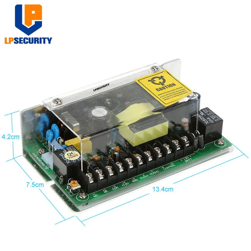 LPSECURITY AC100-240V to 12V/5A панель управления источником питания для системы доступа к двери, поддержка резервного аккумулятора, передатчик y
LPSECURITY AC100-240V to 12V/5A панель управления источником питания для системы доступа к двери, поддержка резервного аккумулятора, передатчик y
