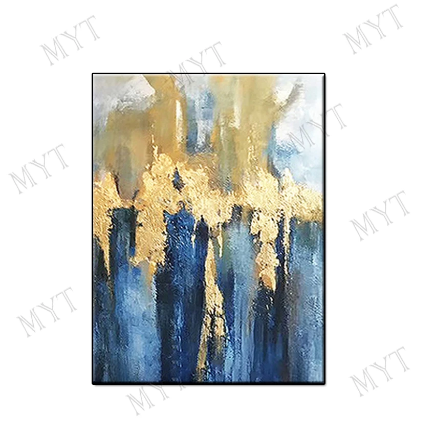 

Gold plating scenery No Framed 100% Hand-painted abstract Oil Painting on canvas wall art picture for Living Room home Decor