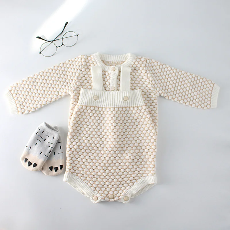 Baby Girl's O-neck Long Sleeve Beige Sweater Coats+White Knitted Triangle Rompers 2PCS Clothing Sets Princess Clothing Sets
Baby Girl's O-neck Long Sleeve Beige Sweater Coats+White Knitted Triangle Rompers 2PCS Clothing Sets Princess Clothing Sets