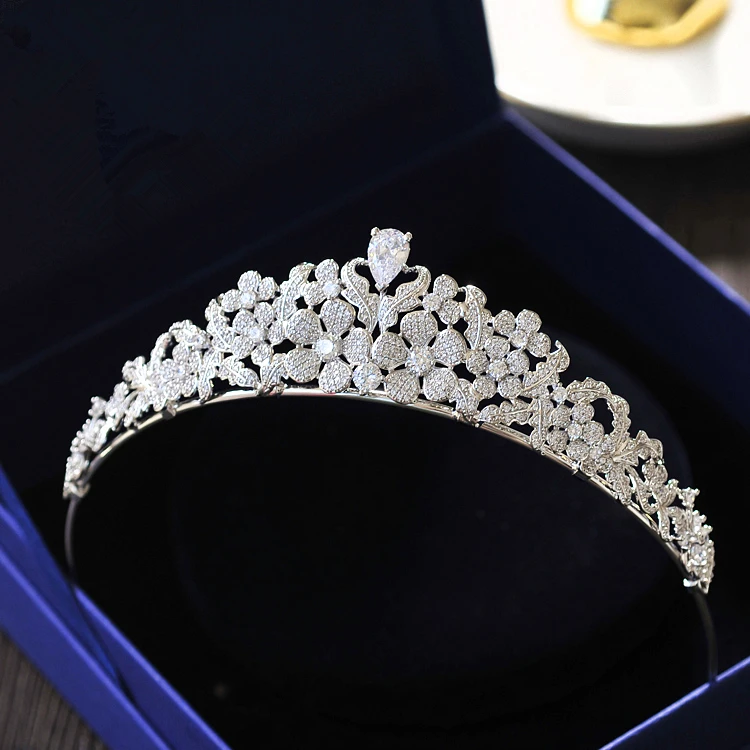Flower Zircon Bride Crown Diadem CZ Tiaras And Crowns Headband Zirconia Bridal Tiara Wedding Hair Accessories Corona WIGO1096
Flower Zircon Bride Crown Diadem CZ Tiaras And Crowns Headband Zirconia Bridal Tiara Wedding Hair Accessories Corona WIGO1096