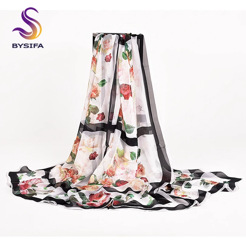 Шарф BYSIFA Женский, 100% шелк, длинный, элегантный, с розами, черный, белый, 180 на 110 см
Шарф BYSIFA Женский, 100% шелк, длинный, элегантный, с розами, черный, белый, 180 на 110 см