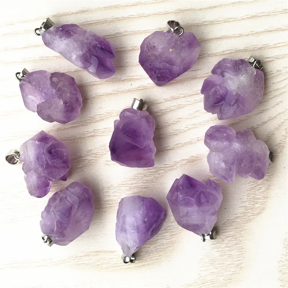 Hot 10Pcs Natural Point Stone Pendants Pendulum Amethysts Healing Crystal Chakra Reiki Shape Irregular Size Random Dropshipping 
Hot 10Pcs Natural Point Stone Pendants Pendulum Amethysts Healing Crystal Chakra Reiki Shape Irregular Size Random Dropshipping