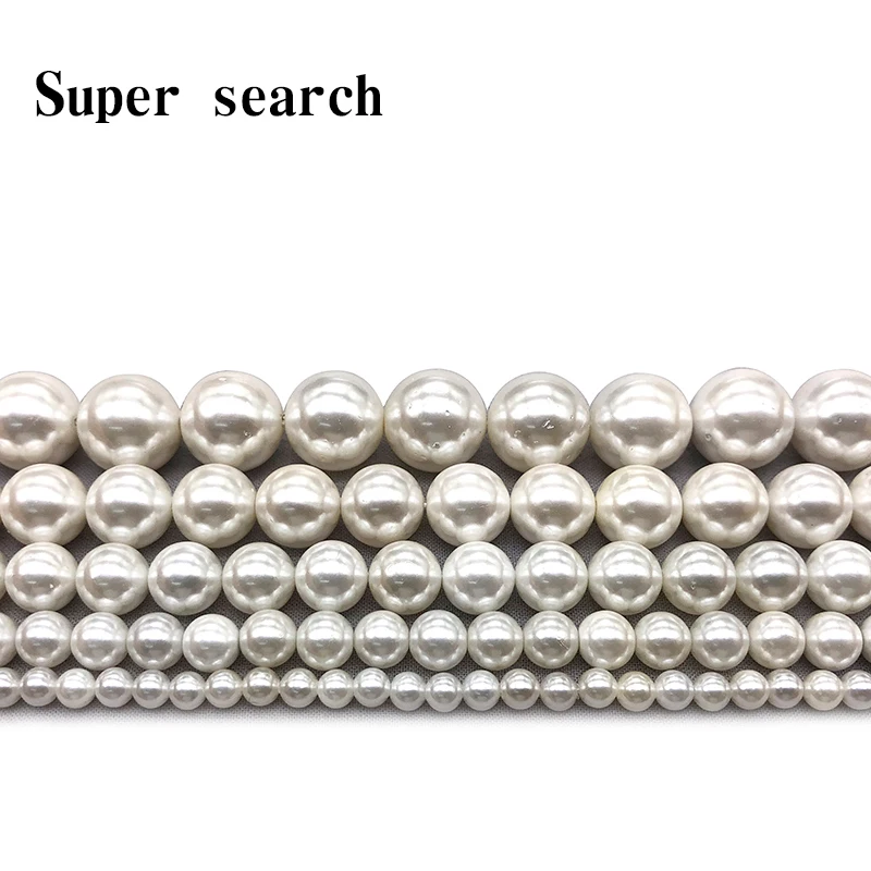 Natural White Shell Pearl Loose Round Beads for DIY Bracelet Woman Jewelry Making Strand 15'' 2/3/4/6/8/10/12mm
Natural White Shell Pearl Loose Round Beads for DIY Bracelet Woman Jewelry Making Strand 15'' 2/3/4/6/8/10/12mm