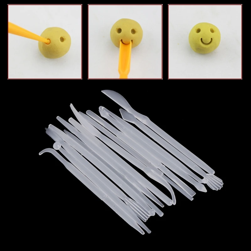 

14Pcs Plastic Clay Sculpting Set Wax Carving Pottery Tools Carving Sculpture Shaper Polymer Modeling Clay Tools Color Random