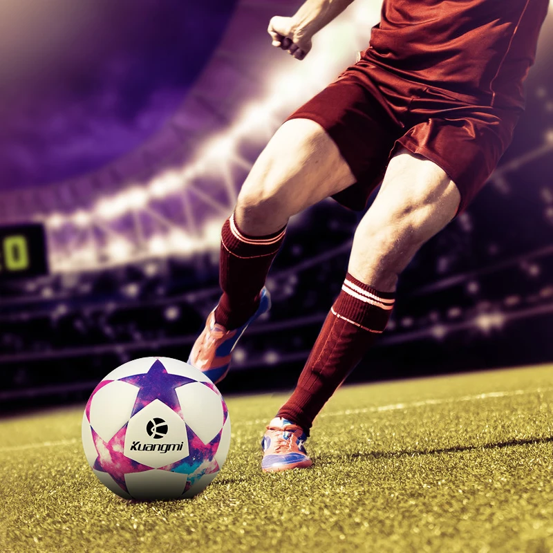 Kuangmi Football Ball Official Size 5 PVC Match Ball Professional Training Soccer Ball Bola De Futebol Dropshipping
Kuangmi Football Ball Official Size 5 PVC Match Ball Professional Training Soccer Ball Bola De Futebol Dropshipping
