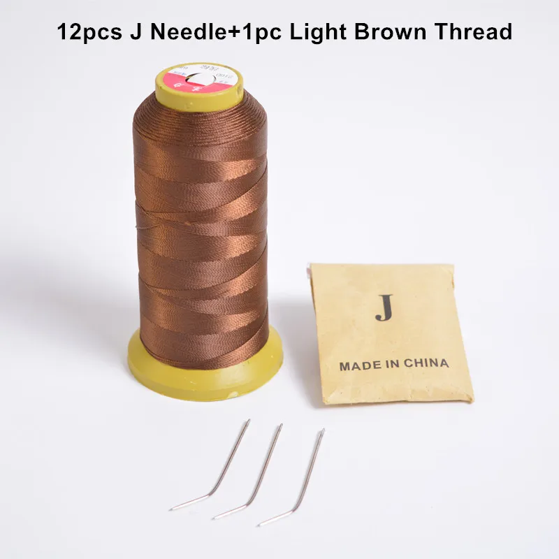 12 шт. J Needle + 1 светло-коричневые тканевые иглы высокопрочные нейлоновые нити для
