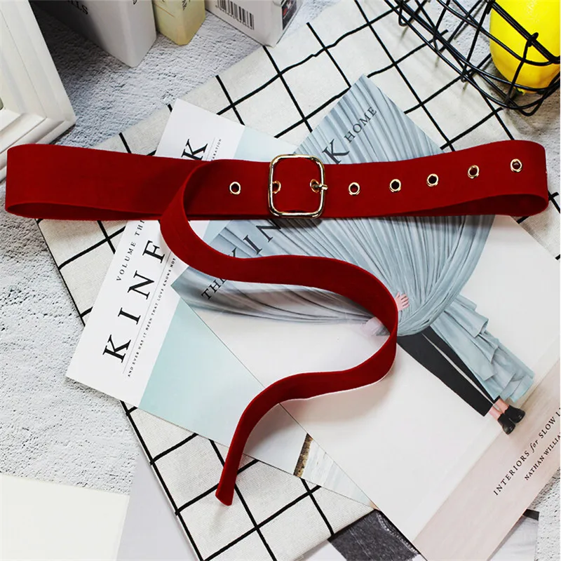 130CM Long Velvet Belt Female Knot Black Waistband Red Gold Square Belts Buckle Decorate Coat Sweater Belt Waist Seal Tide
130CM Long Velvet Belt Female Knot Black Waistband Red Gold Square Belts Buckle Decorate Coat Sweater Belt Waist Seal Tide