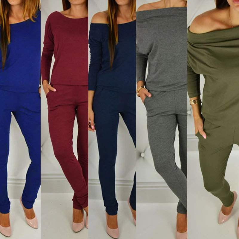 Hot Sale Autumn Women Jumpsuit Fashion Elegant Off Shoulder Casual Long Sleeve Jumpsuits Lady Boysuit
Hot Sale Autumn Women Jumpsuit Fashion Elegant Off Shoulder Casual Long Sleeve Jumpsuits Lady Boysuit