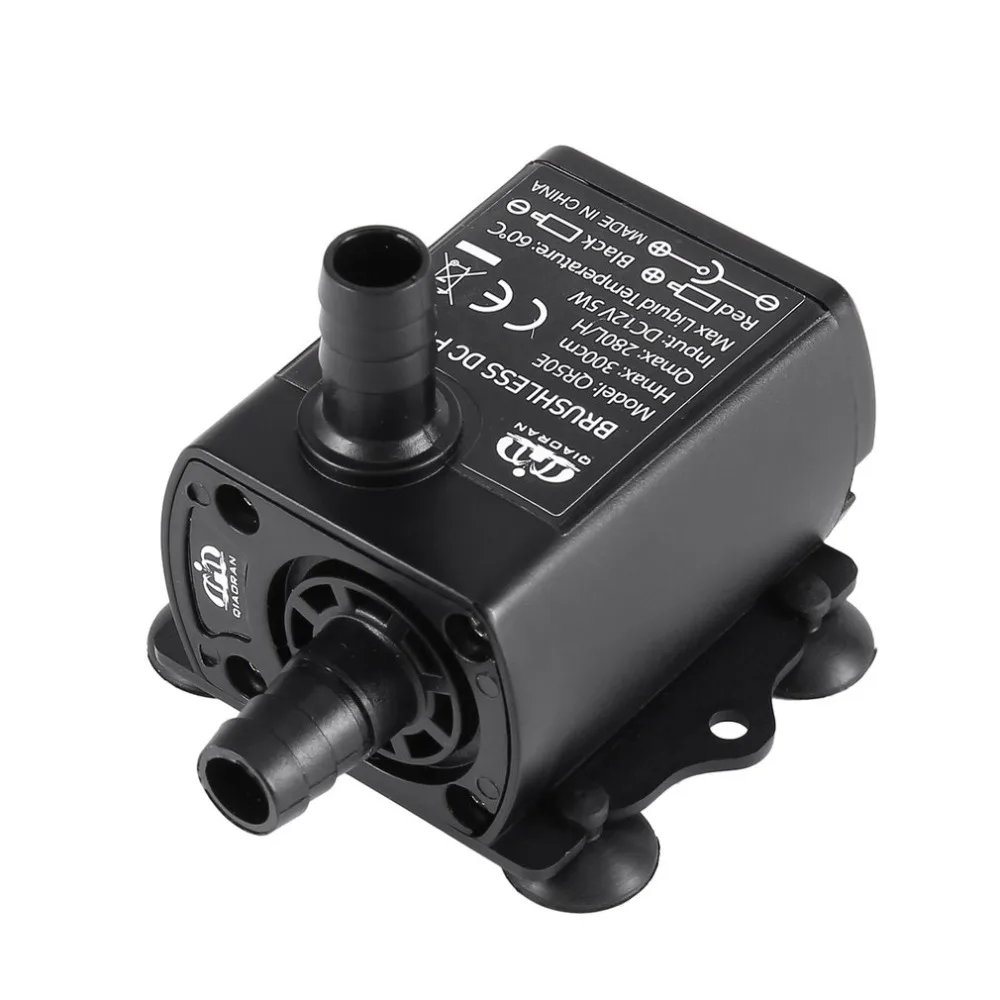 Ультра-тихий мини Бесщеточный DC водяной насос 12V 5W 280L/H лифт 300 см погружной фонтан