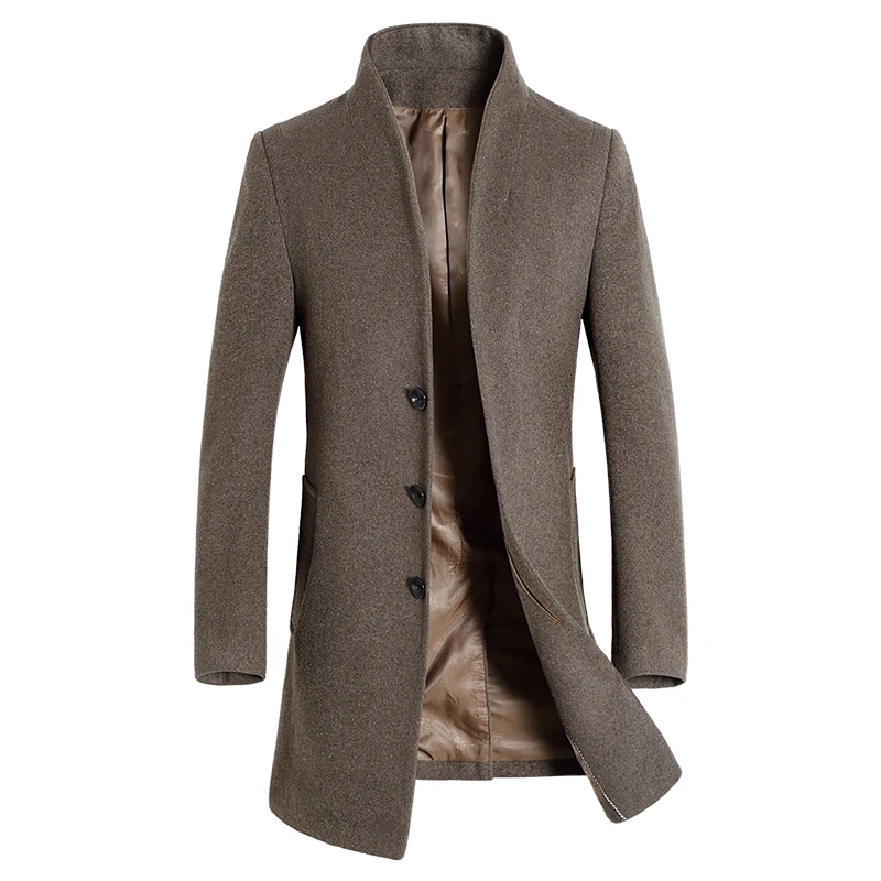 New Winter Warm Woolen Long Coats Men Slim Fit Casual Thick Overcoat Mens Warm Windbreaker Trench Standing collar Coat Jackets
New Winter Warm Woolen Long Coats Men Slim Fit Casual Thick Overcoat Mens Warm Windbreaker Trench Standing collar Coat Jackets