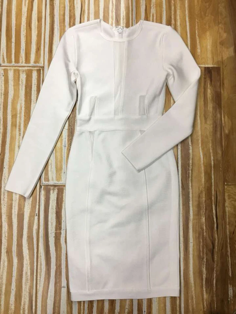 2019 New White bandage dress o-neck Long Sleeve Fashion Hollow Out Mesh Elegant Dress Party knee-length Dress Factory Sales F-54
2019 New White bandage dress o-neck Long Sleeve Fashion Hollow Out Mesh Elegant Dress Party knee-length Dress Factory Sales F-54