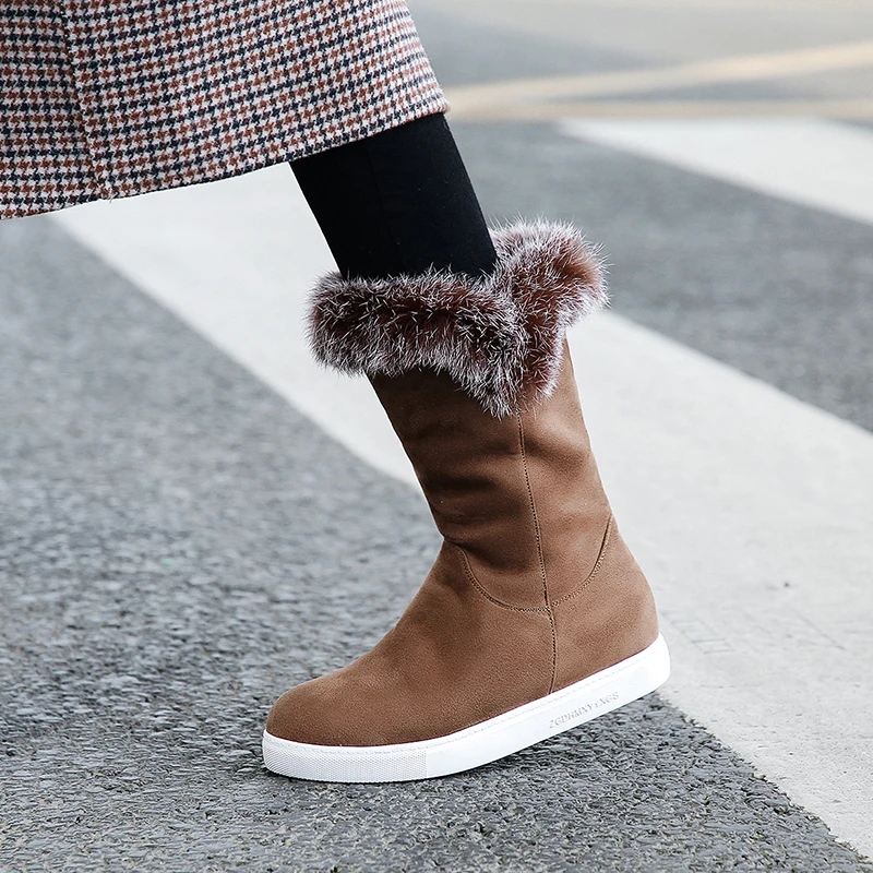 WETKISS Winter Ankle Women Snow Boots Round Toe Flock Footwear Casual Warm Female Boot Platform Insert Shoes Women 2018 Black
WETKISS Winter Ankle Women Snow Boots Round Toe Flock Footwear Casual Warm Female Boot Platform Insert Shoes Women 2018 Black