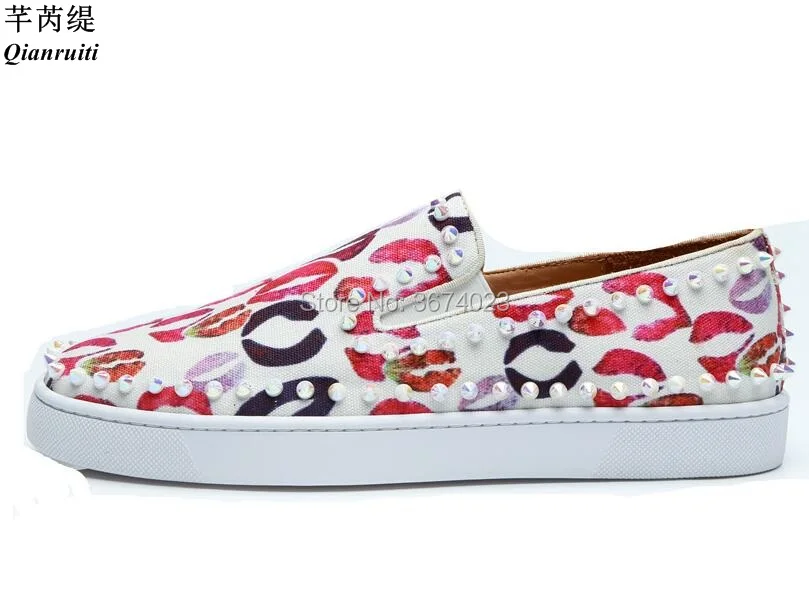 Qianruiti Sexy Men Lips Print Loafers Canvas Shoes Men Mixed Color Casual Shoes Slip On Rivets Flats Runway Sneakers Men
Qianruiti Sexy Men Lips Print Loafers Canvas Shoes Men Mixed Color Casual Shoes Slip On Rivets Flats Runway Sneakers Men