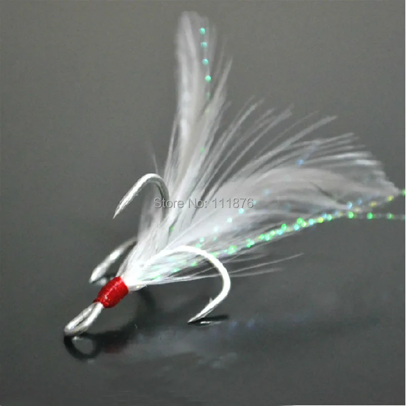 New Arrival Top Quality 10Pcs Freshwater Saltwater Fishing Trailer Hooks White Feather Treble Fishhook Great Tensile Strength
New Arrival Top Quality 10Pcs Freshwater Saltwater Fishing Trailer Hooks White Feather Treble Fishhook Great Tensile Strength
