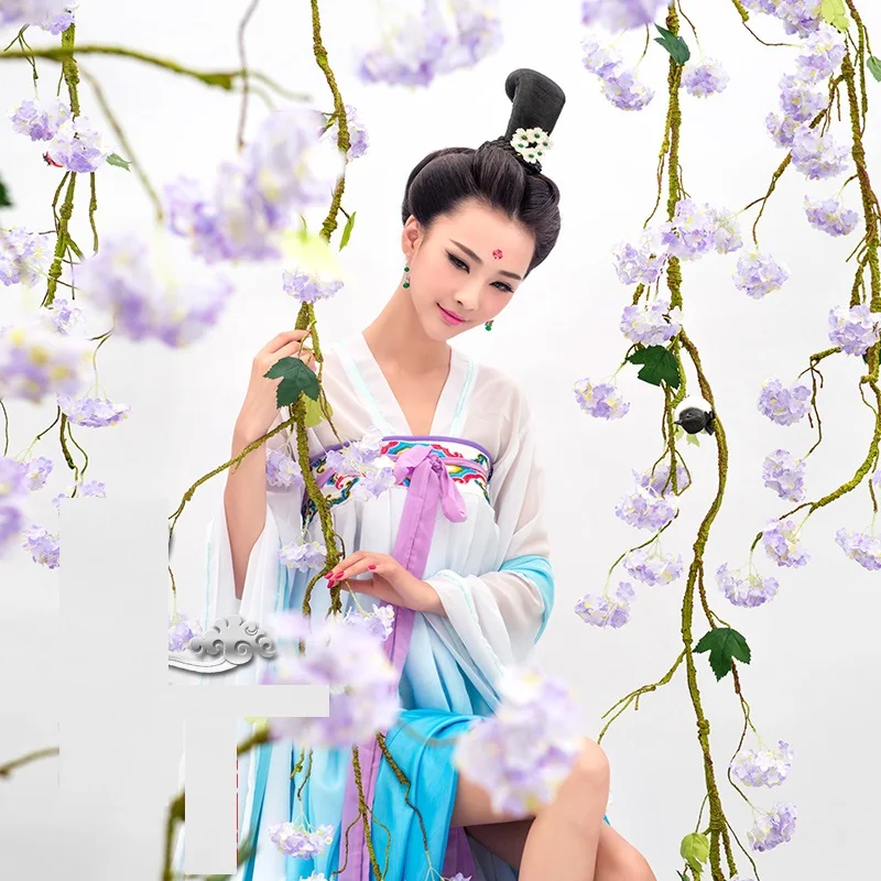 Yi Qing Aesthetic Fairy Dance Costume Hanfu Tang Dynasty High Waist Princess Ruqun Thematic Photography for Women | Тематическая