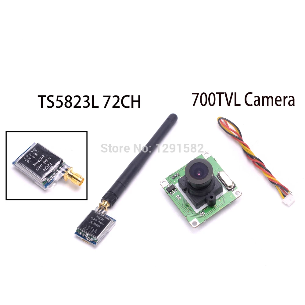 Мини TS5823L 5 8G 200mW 48CH / 72CH беспроводной AV аудио передатчик/700TVL PAL NTSC COMS камера для