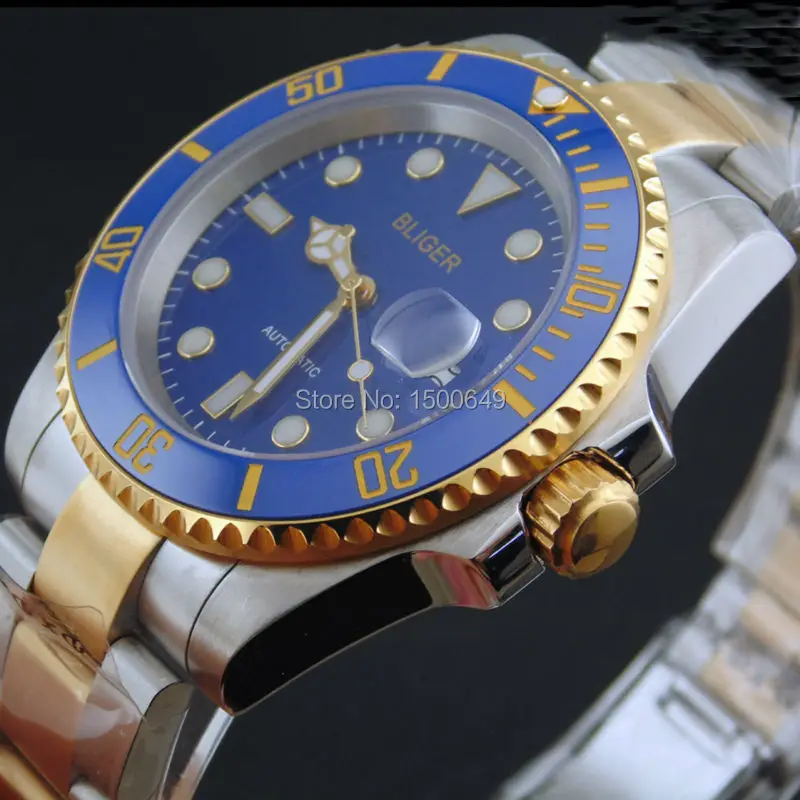 BLIGER 40mm blue bezel blue dial steel strap sapphire glass Date Day mens watches
BLIGER 40mm blue bezel blue dial steel strap sapphire glass Date Day mens watches
