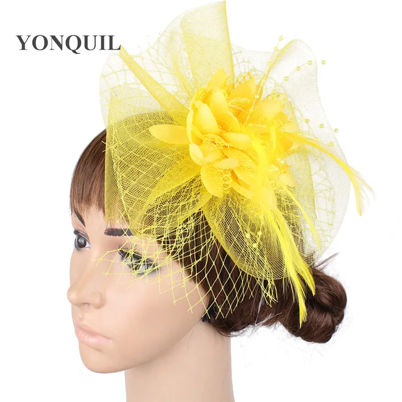 Women Millinery Fascinators Hair Pins Accessories Silk Flower With Birdcage Veil Great Wedding Headwear Party Headdress
Women Millinery Fascinators Hair Pins Accessories Silk Flower With Birdcage Veil Great Wedding Headwear Party Headdress