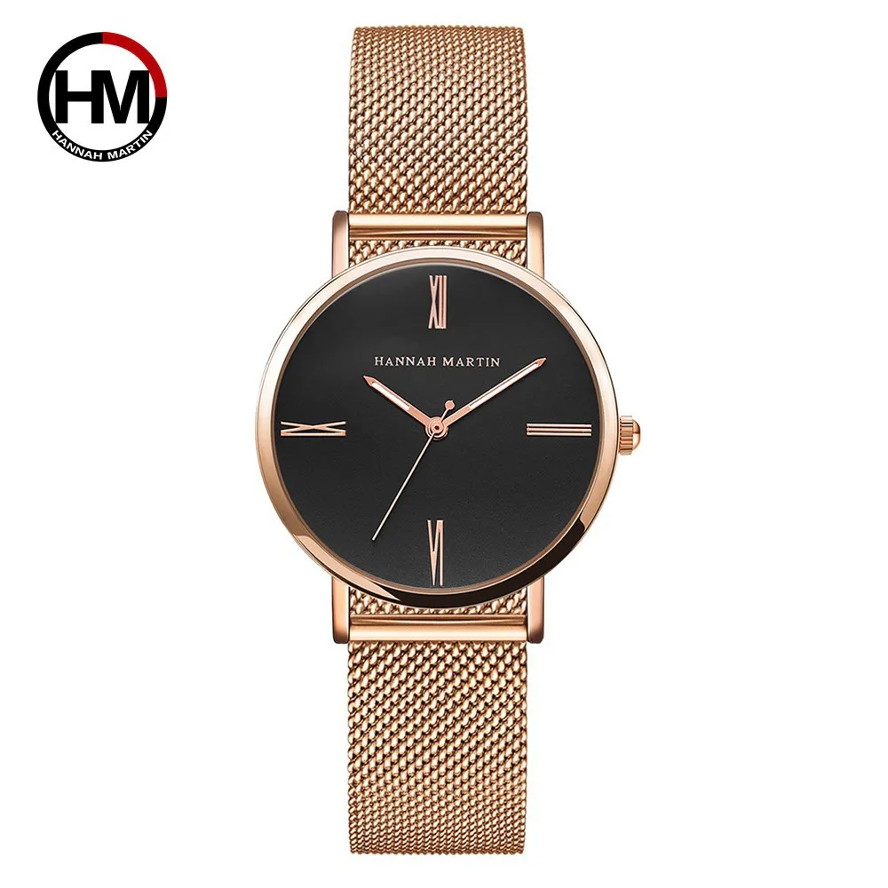 HANNAH MARTIN Top Brand Luxury Womens Watches Rose Gold Stylish Ladies Watch Steel Mesh Starp Quartz Wristwatch Relogio Feminino
HANNAH MARTIN Top Brand Luxury Womens Watches Rose Gold Stylish Ladies Watch Steel Mesh Starp Quartz Wristwatch Relogio Feminino