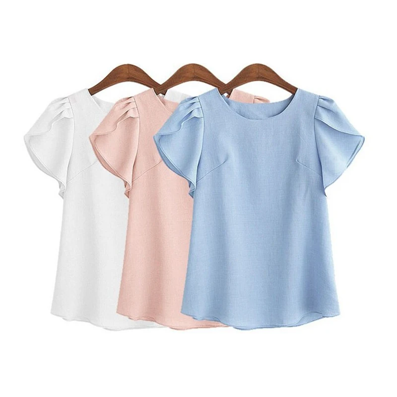 Nice Summer Fashion Women Tops Blouses Female Chiffon Blusas Solid Short Sleeve O-Neck Shirts Casual Nice Plus Size 3X 8L1373
Nice Summer Fashion Women Tops Blouses Female Chiffon Blusas Solid Short Sleeve O-Neck Shirts Casual Nice Plus Size 3X 8L1373