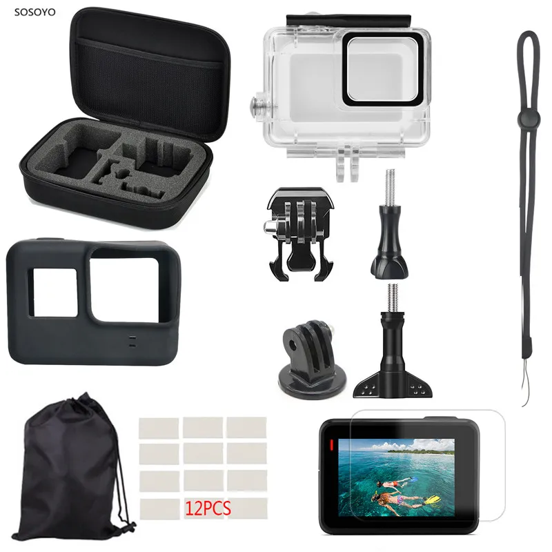 Waterproof Protection case Housing Storage bag Silicone Case Super Set For Gopro Hero 7 Silver & White Action camera Accessory
Waterproof Protection case Housing Storage bag Silicone Case Super Set For Gopro Hero 7 Silver & White Action camera Accessory