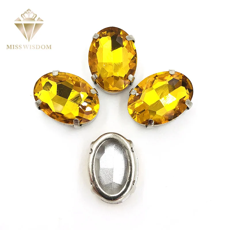 10X14mm/13X18mm Gold yellow Oval Copper claws hollow thick bottom high quality glass crystal Sew on rhinestones DIY accessories
10X14mm/13X18mm Gold yellow Oval Copper claws hollow thick bottom high quality glass crystal Sew on rhinestones DIY accessories