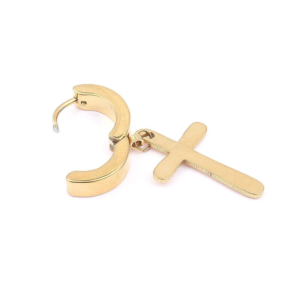 YYW Stainless Steel Huggie Hoop Earring Punk Black Gold-color Cross Charm Small Circle Loop Earrings man women Hoop Earrings
YYW Stainless Steel Huggie Hoop Earring Punk Black Gold-color Cross Charm Small Circle Loop Earrings man women Hoop Earrings