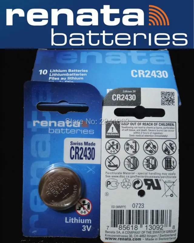 10Xrenata литиевая батарея CR2430 3В % 100 оригинальный бренд renata 2430 батарея
10Xrenata литиевая батарея CR2430 3В % 100 оригинальный бренд renata 2430 батарея