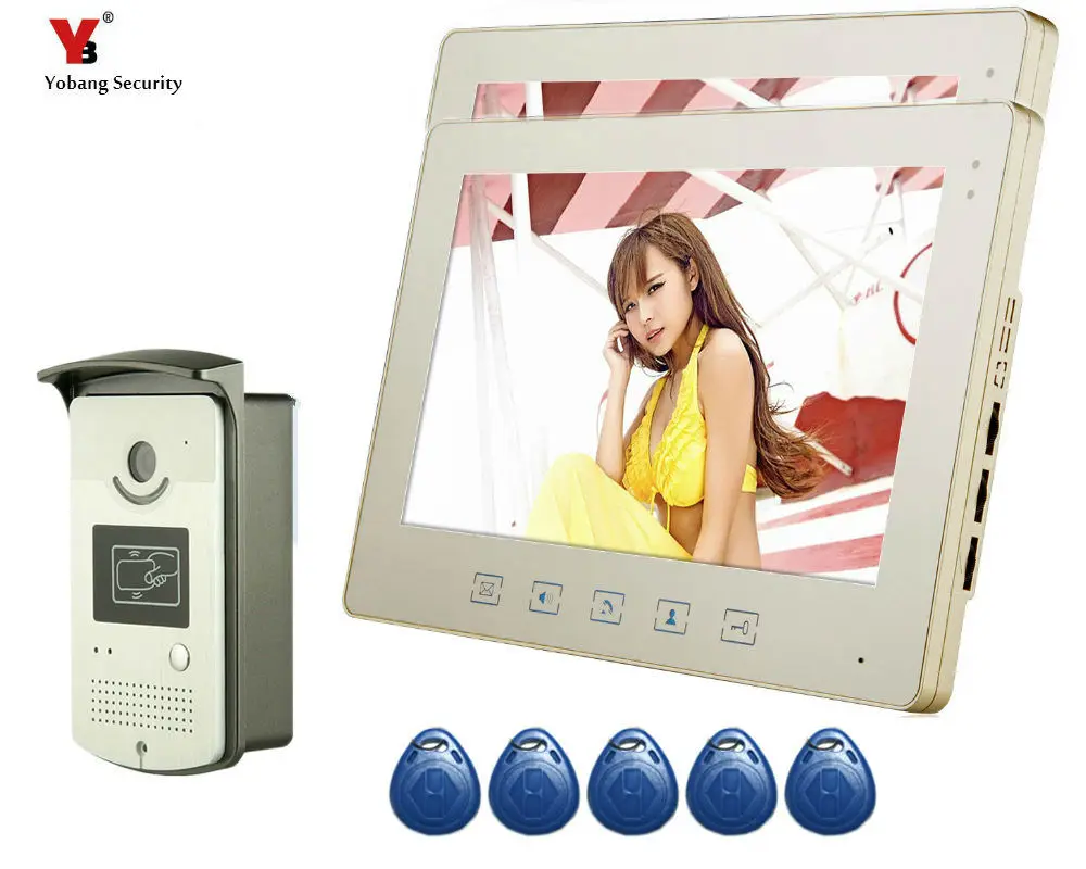 Yobang Security 10 Inch Intercom System Video Door Phone Night Vision Doorbell Camera Mounted Door Intercom two Monitor kit
Yobang Security 10 Inch Intercom System Video Door Phone Night Vision Doorbell Camera Mounted Door Intercom two Monitor kit
