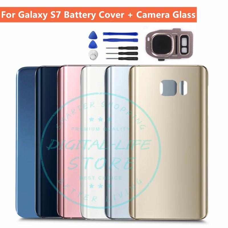 Корпус для Galaxy S7 / edge G930 задняя крышка батарейного отсека стеклянная дверь корпус