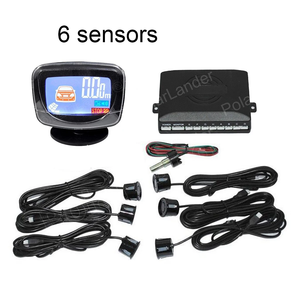 Car parking sensor 6 sensors Backup radar detector reverse LCD display monitor 44 colors to choose auto buzzer high quality
Car parking sensor 6 sensors Backup radar detector reverse LCD display monitor 44 colors to choose auto buzzer high quality