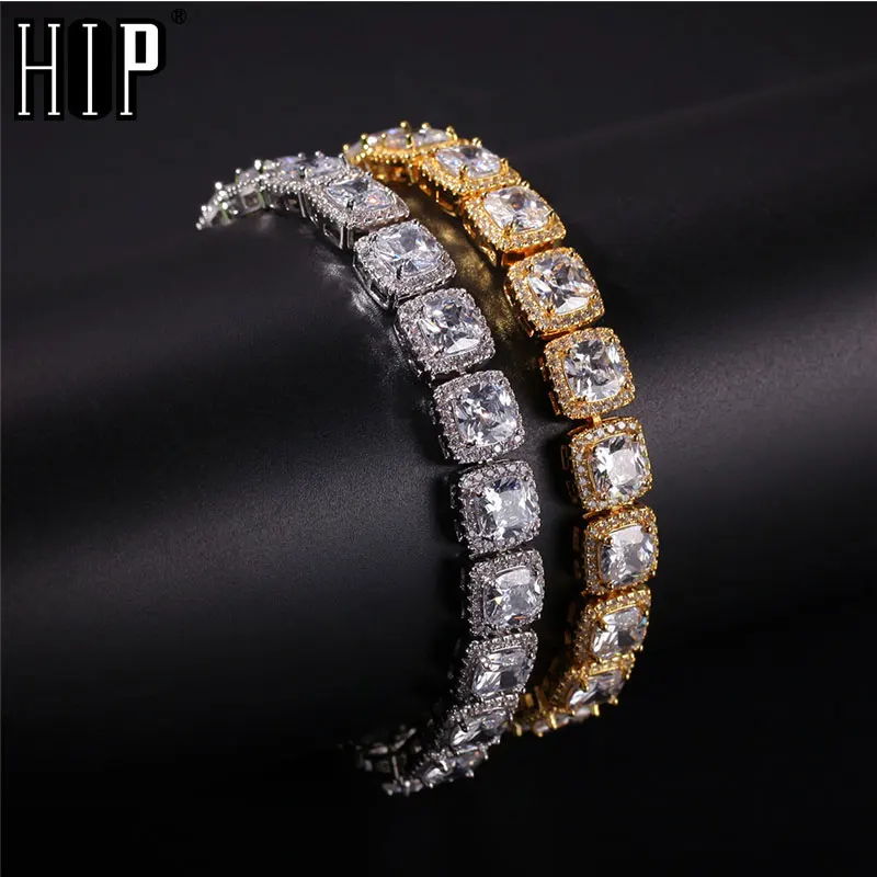 Hip Hop 10MM 1 Row Bling Iced Out Cubic Zirconia Bracelet Geometric Square AAA CZ Stone Tennis Chain Bracelets Men Women Jewelry
Hip Hop 10MM 1 Row Bling Iced Out Cubic Zirconia Bracelet Geometric Square AAA CZ Stone Tennis Chain Bracelets Men Women Jewelry