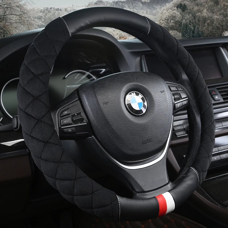 KKYSYELVA Universal Car Steering Wheel Cover Fluffy Size 38cm / 15" Winter Plush steering wheel cover warm Interior Accessories
KKYSYELVA Universal Car Steering Wheel Cover Fluffy Size 38cm / 15" Winter Plush steering wheel cover warm Interior Accessories