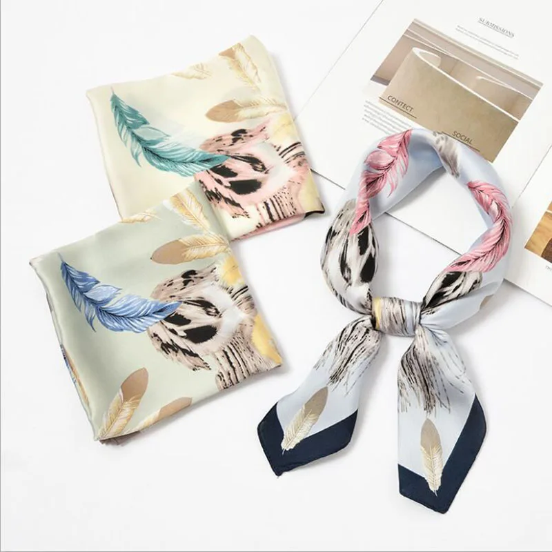 New Women Scarf Silk Wrap Elegant Bird Feather Print Headband Head Neck Tie Band Neckerchief Bag Decorative Square Scarves
New Women Scarf Silk Wrap Elegant Bird Feather Print Headband Head Neck Tie Band Neckerchief Bag Decorative Square Scarves