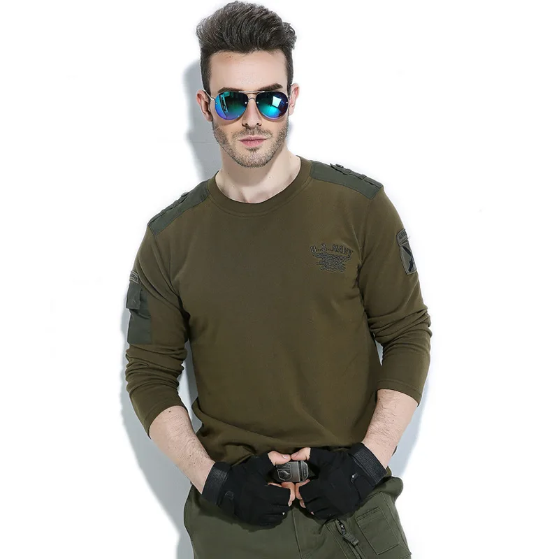 Мужская утолщенная модель телефона в стиле милитари армейская футболка футболки