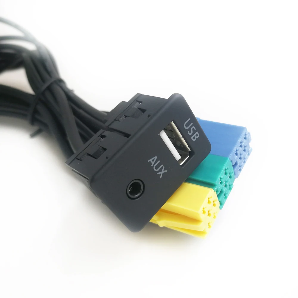 

150CM DIY Car Radio Stereo Extend AUX USB Cable AUX/USB Audio Adapter for Hyundai IX35 KIA