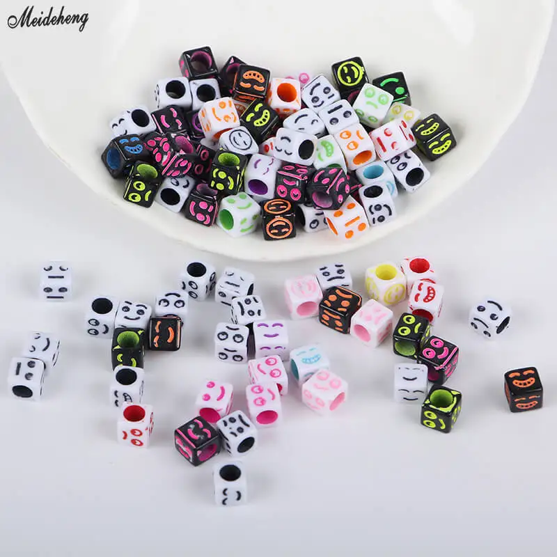 Acrylic Through Hole Square beads for Fashion Jewelry Making Kids DIY toy Smiling Face Beads Bracelet Custom-Made Accessory
Acrylic Through Hole Square beads for Fashion Jewelry Making Kids DIY toy Smiling Face Beads Bracelet Custom-Made Accessory